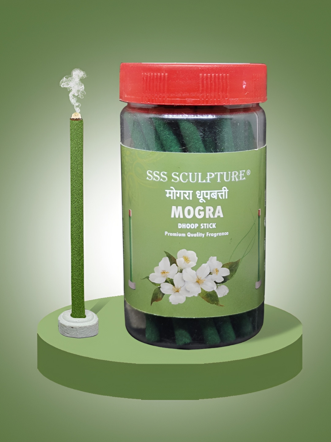SSS SCULPTURE Green Mogra Incense Sticks