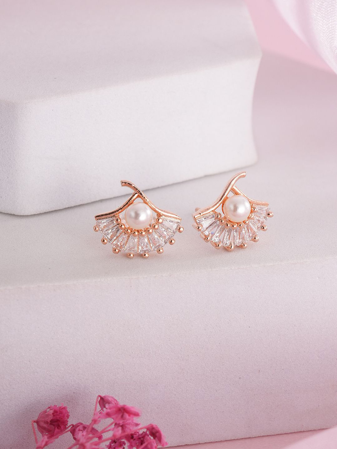 Jazz and Sizzle Floral Studs Earrings