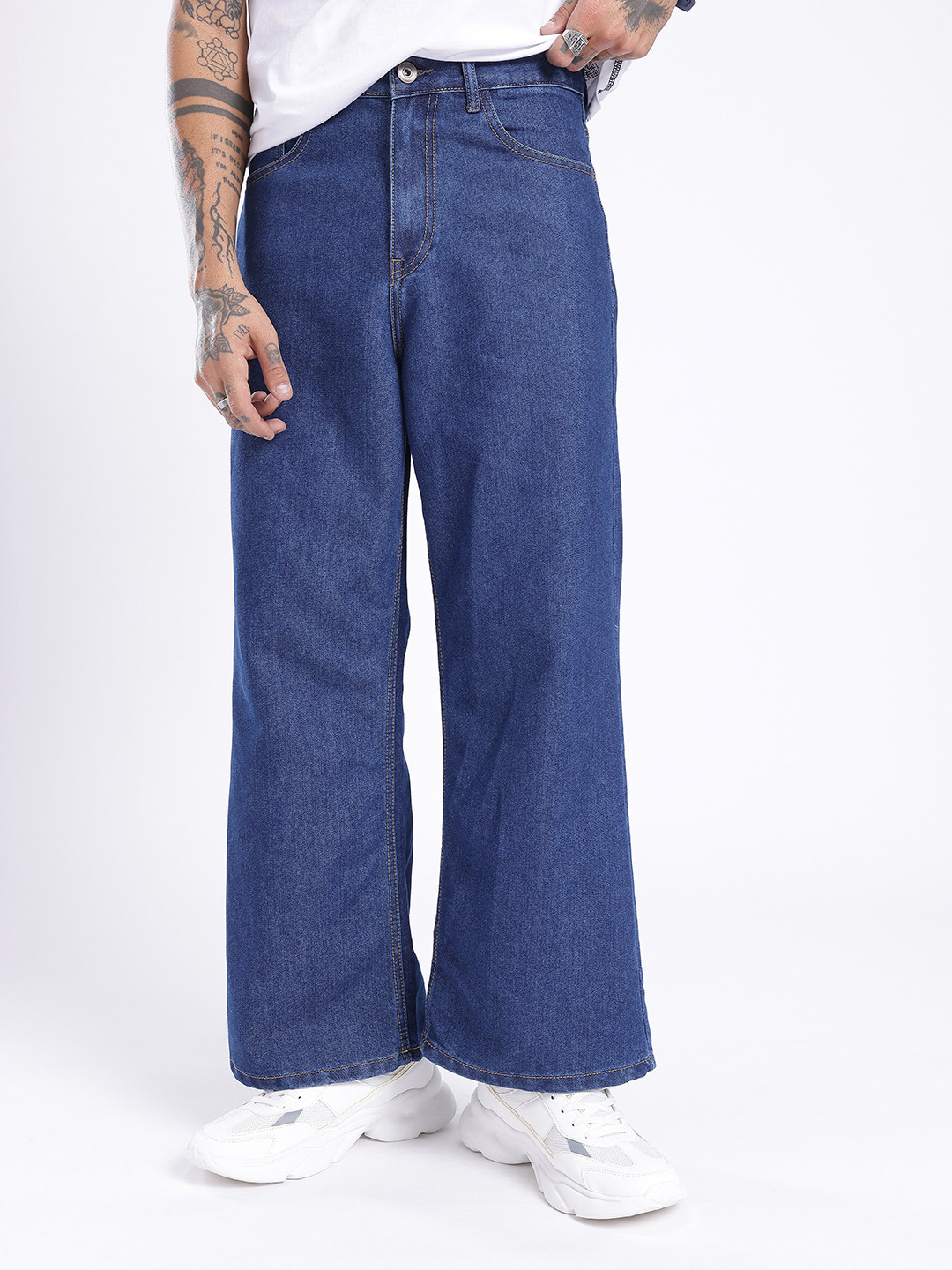 glitchez Men Loose Bootcut Fit Jeans