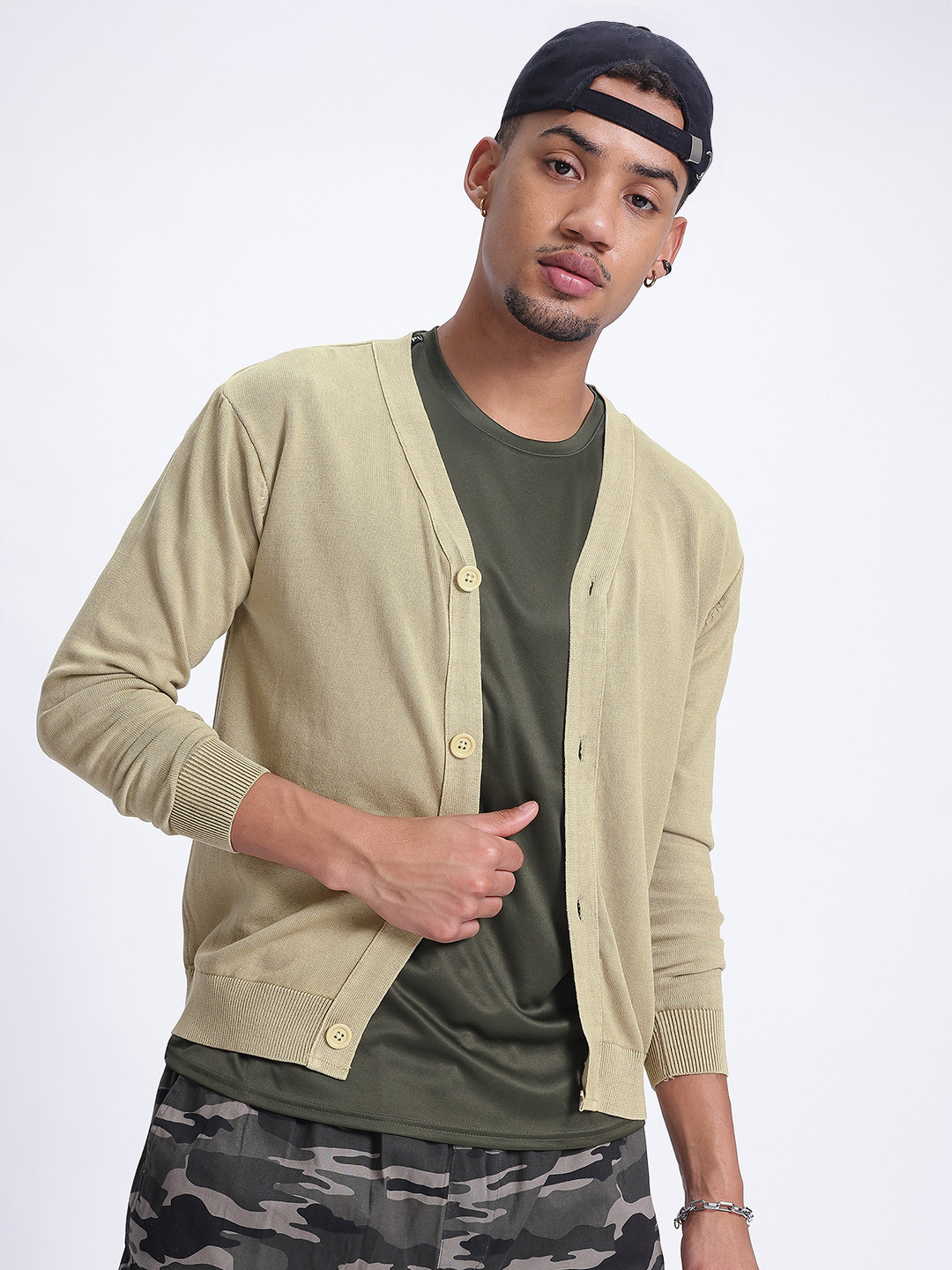 glitchez Buttoned Up Cardigan