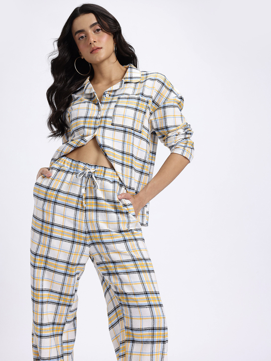 glitchez Checked Oversized Co-Ord Set