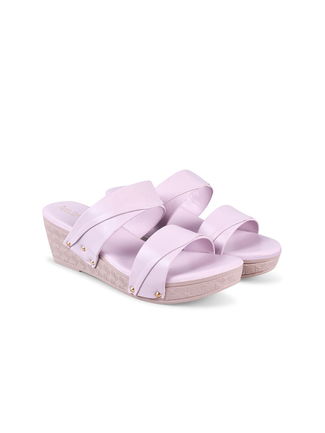 Froh Feet Women Solid Comfortable Sole Open Toe Wedge Heel Sandals