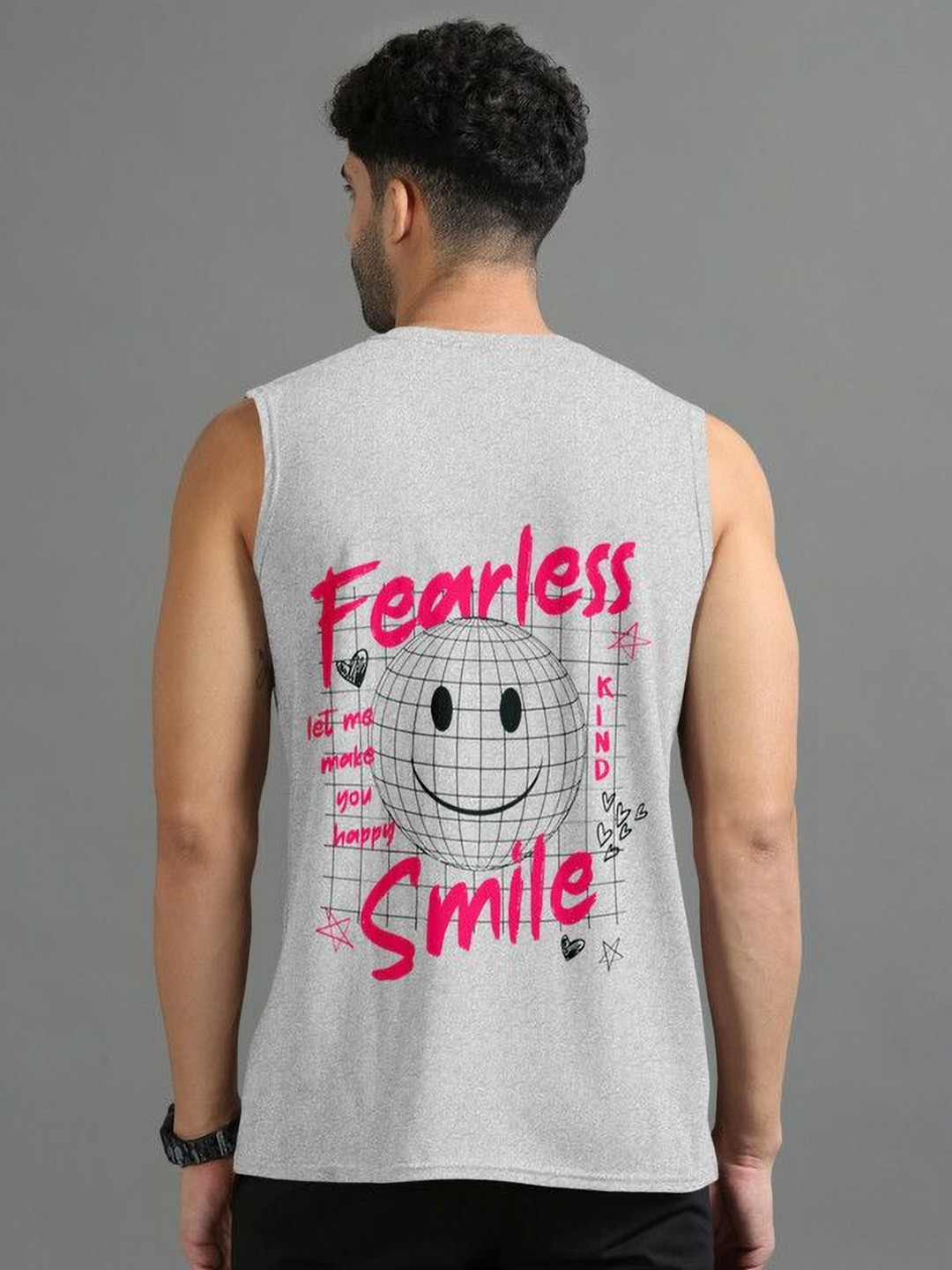Triptee Graphic Printed Sleeveless Pure Cotton T-shirt