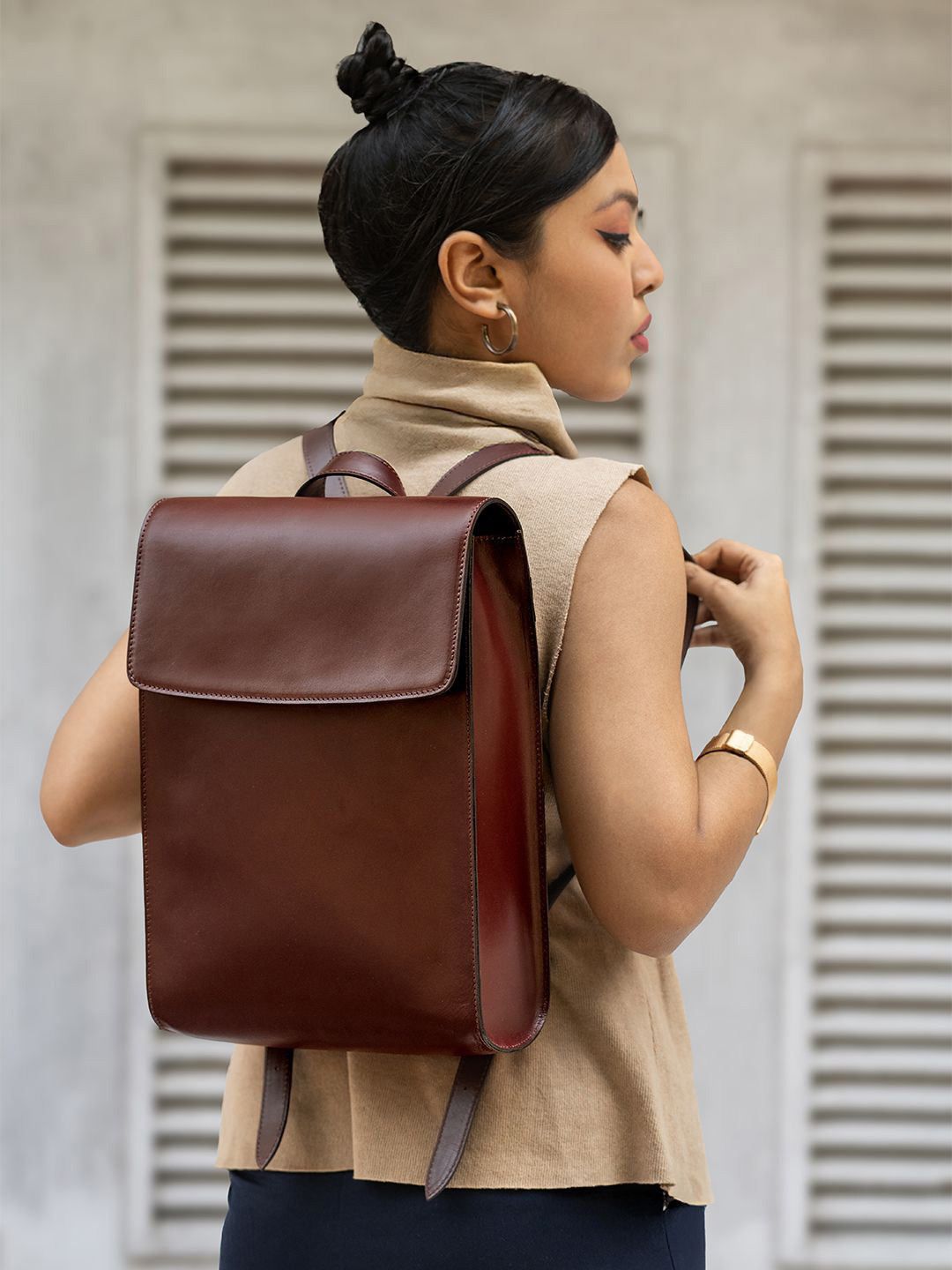 MAI SOLI Valencia Burgundy Backpack