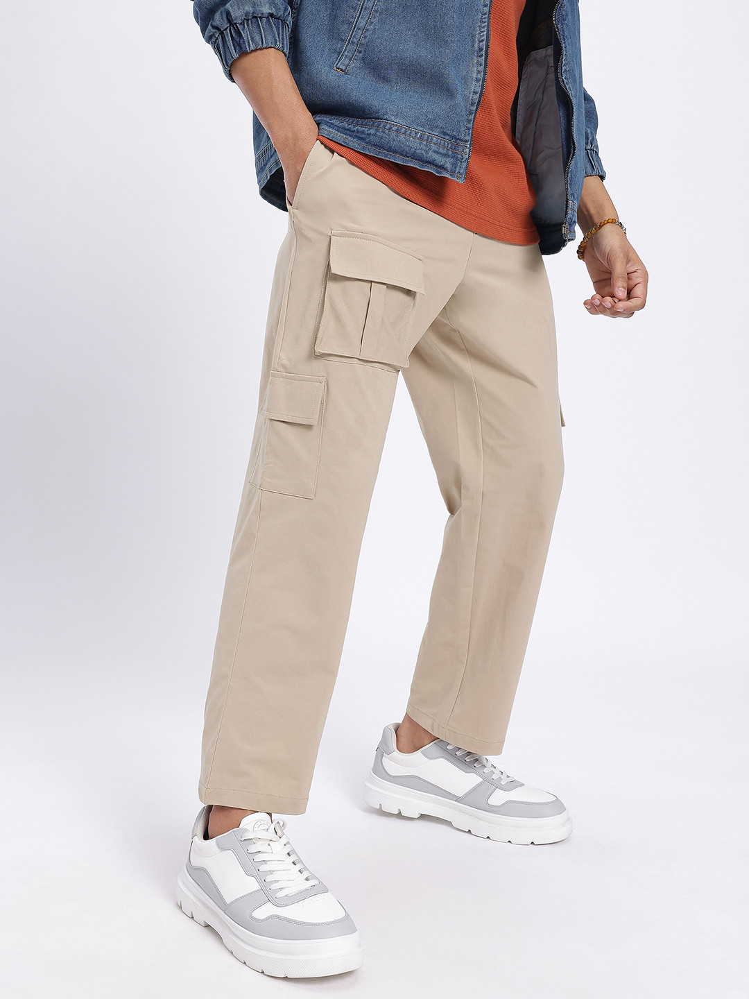 glitchez Men Utility Funk Straight Fit Trouser