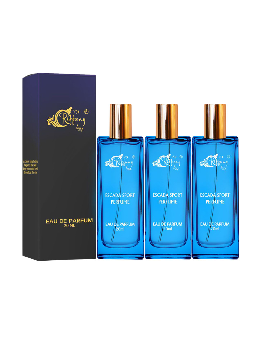 riffway Men Set Of 3 Escada Sports Long Lasting Eau De Parfum - 20 ml Each