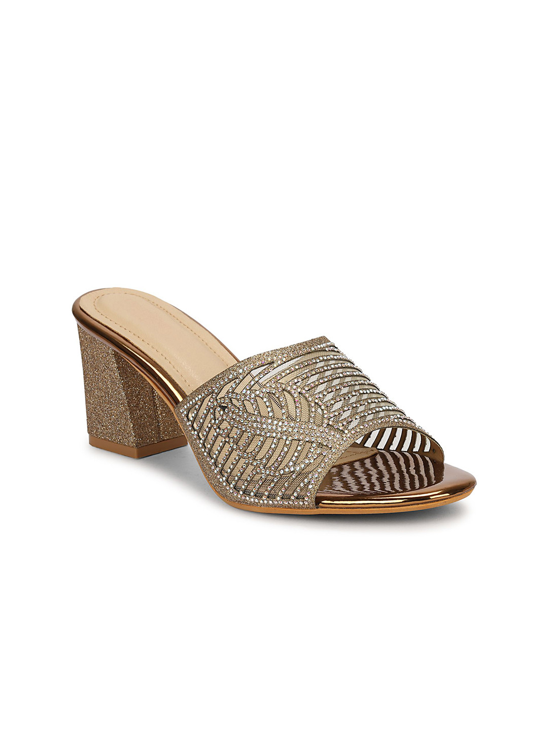 Commander Shoes Women Embellished Open Toe Block Heeled Sandals