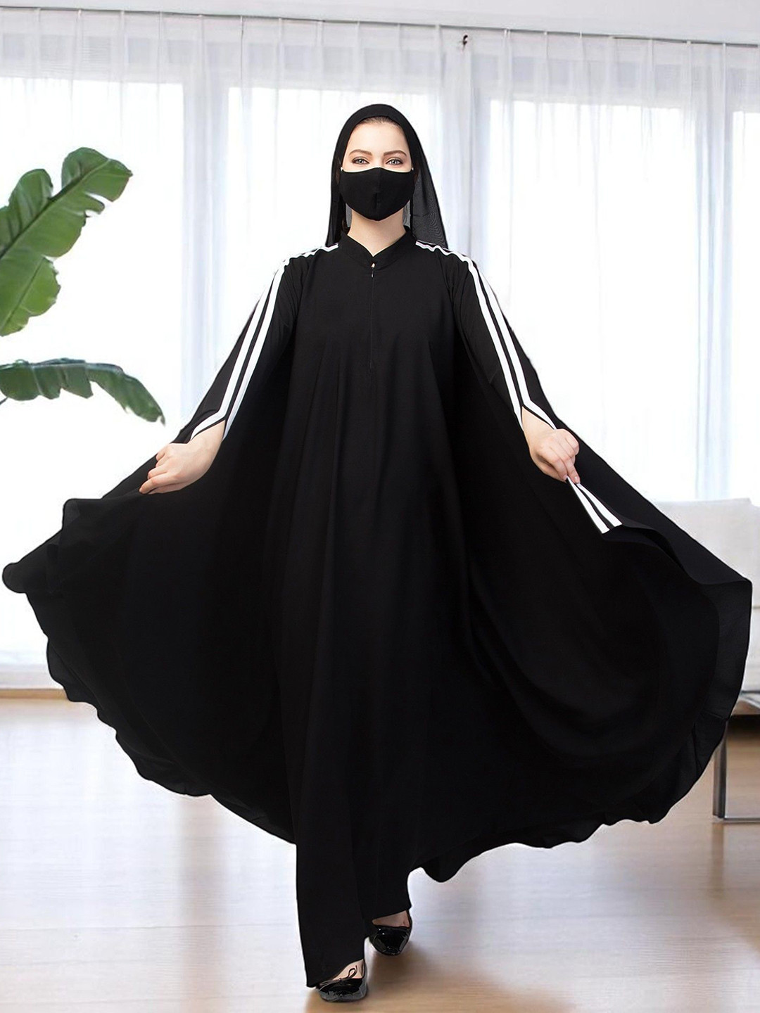 BASHARIYA Double Stripes Erani Kaftan Burqa