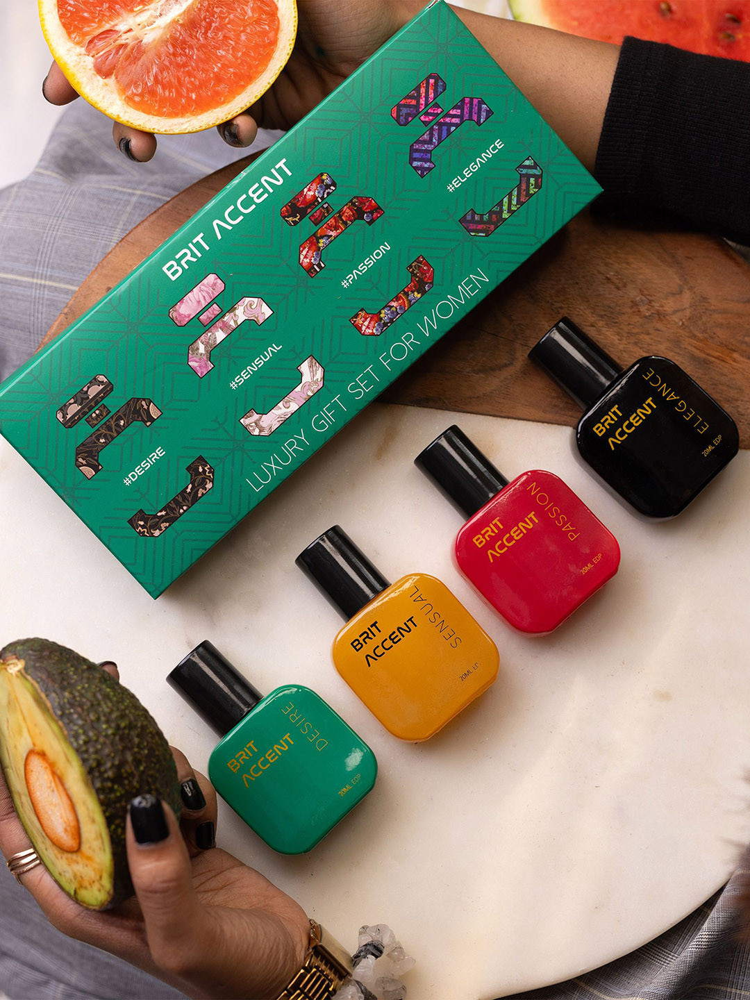 BRIT ACCENT Women Set Of 4 Sensual, Desire, Elegance & Passion EDP - 20 ml Each