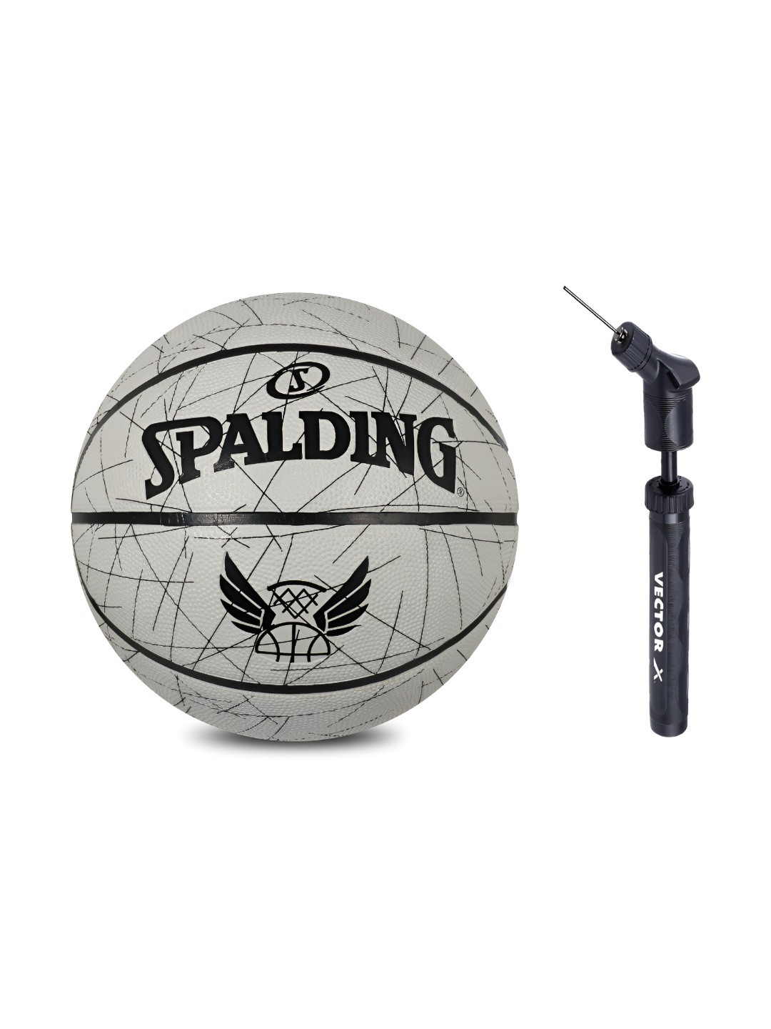 Spalding Flight-Lines Basketball With Pump