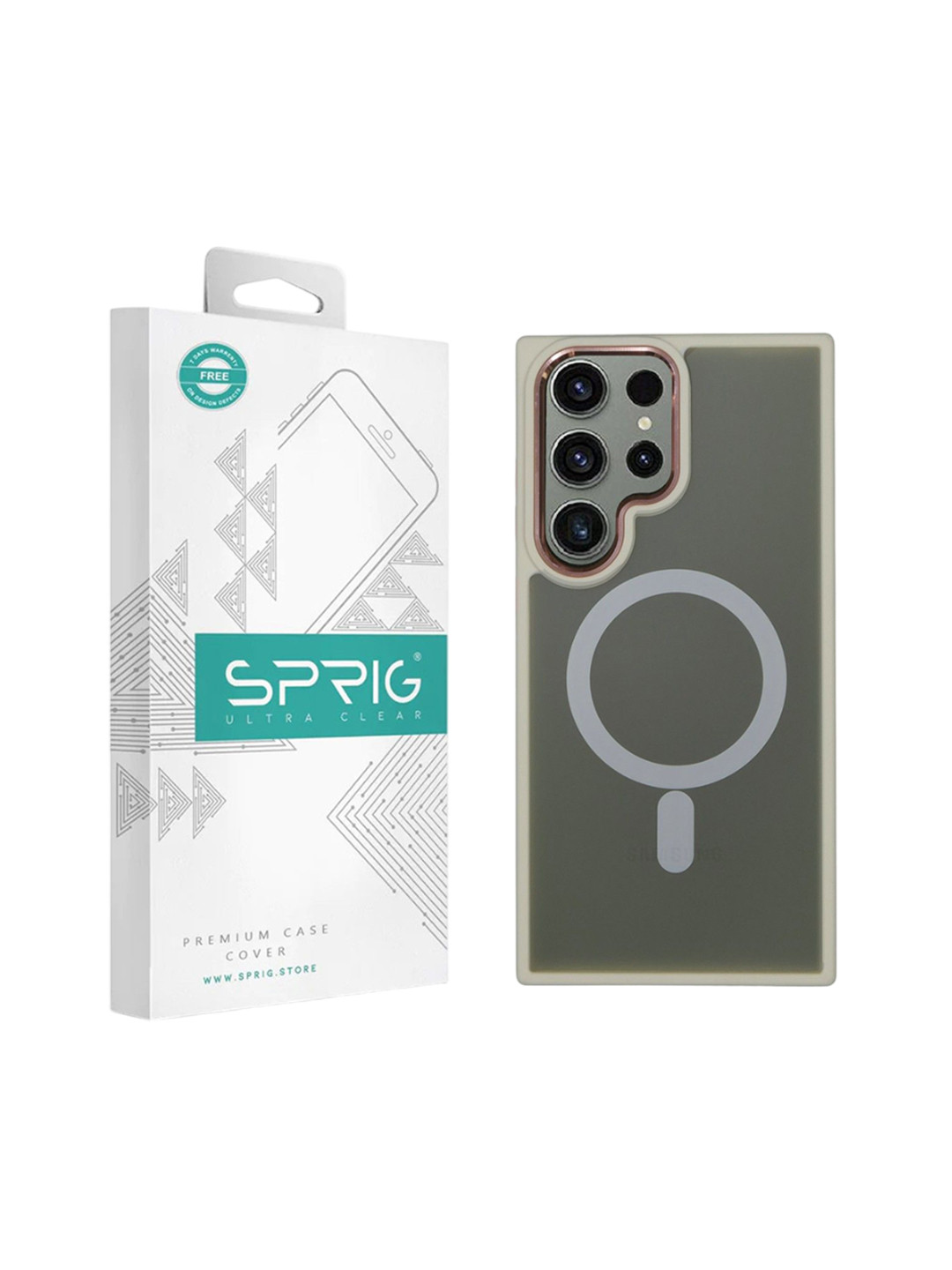 SPRIG Samsung Galaxy S23 Ultra 5G Translucent Magsafe Back Cover