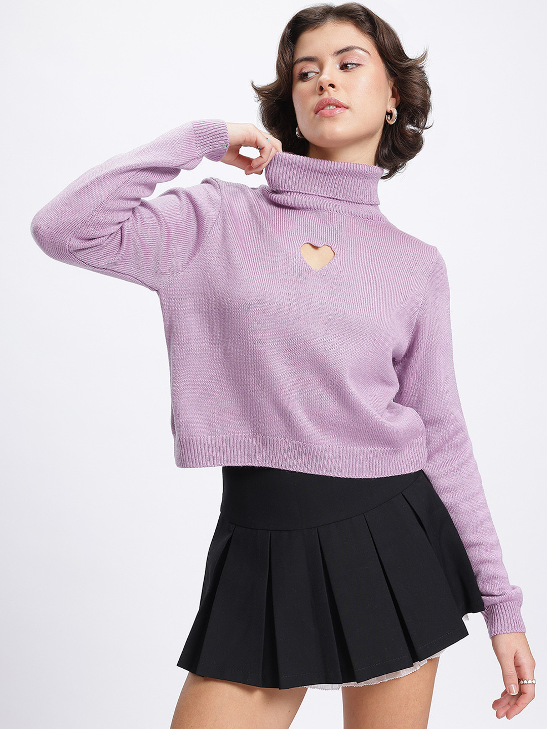 glitchez Heart-Shaped Cut-Out pullover