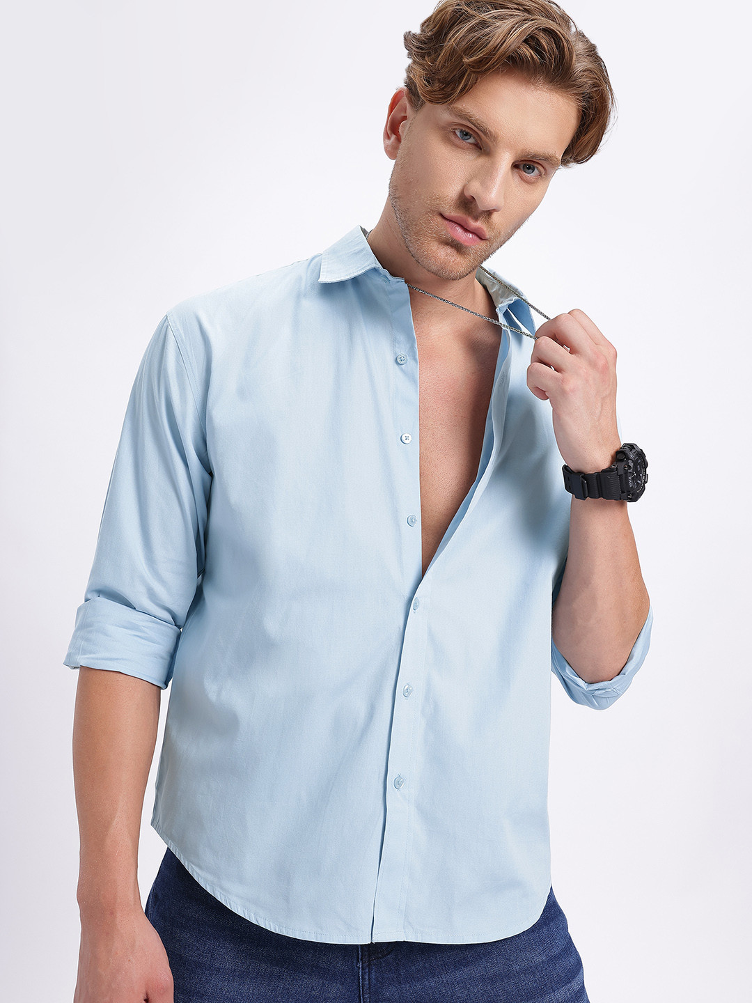 glitchez Relaxed Canvas Poplin Shirt