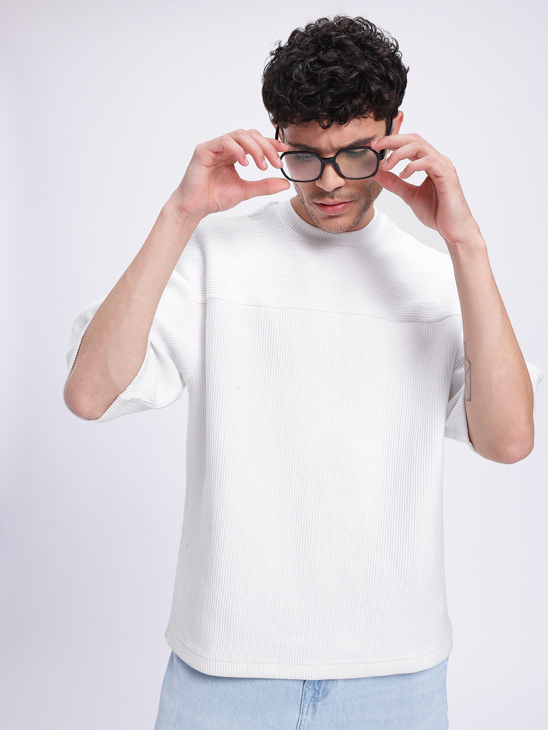 glitchez Ribbed Super Loose T-shirt