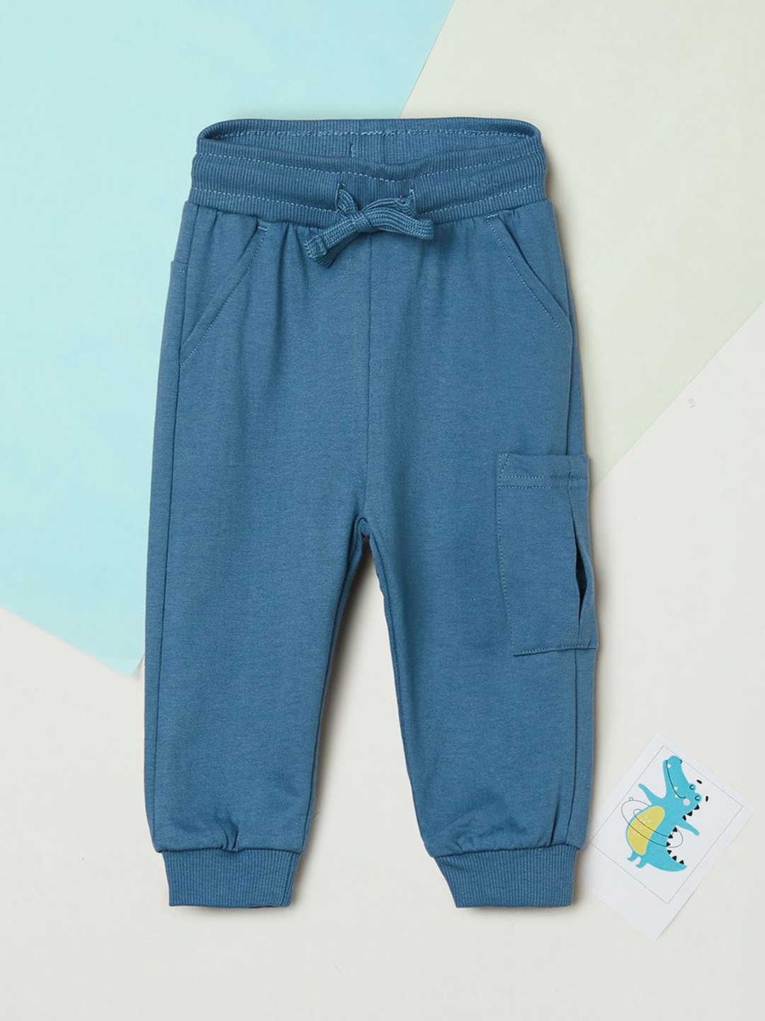 max Boy's Mid-Rise Cotton Joggers Trousers