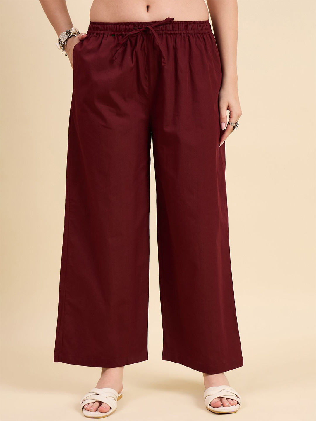 KLOSIA Women Cotton Printed Palazzos