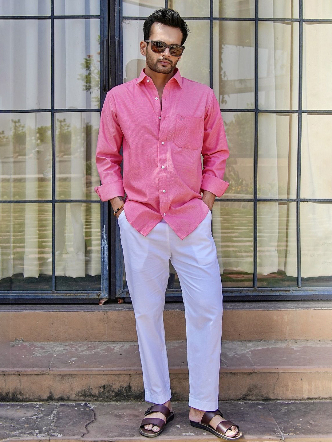 JOHN ELLIES Standard Spread Collar Formal Shirt