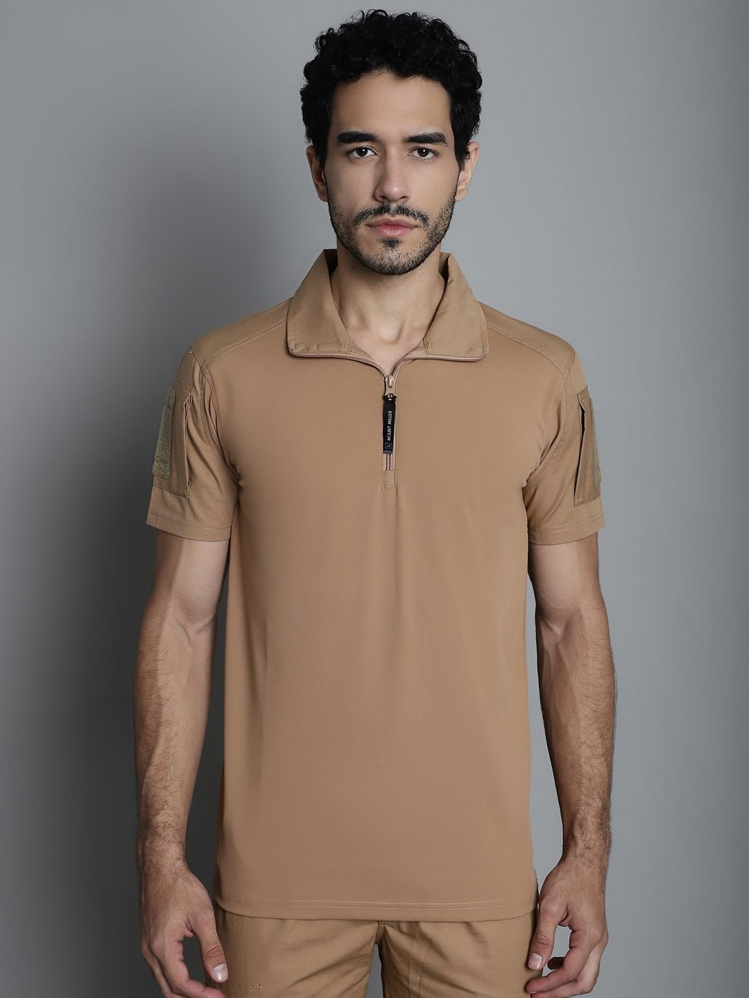 MOUNTMILLER Men's Solid Half Sleeve OG Tactical Polo T-Shirt