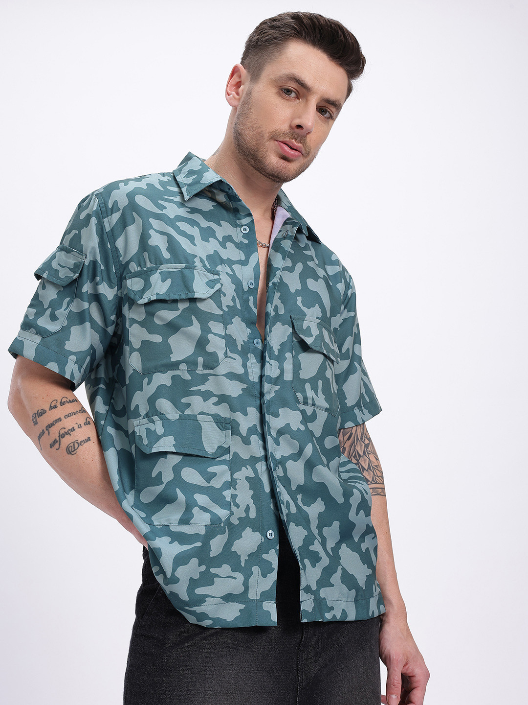 glitchez Printed Relaxed Fit Shirt