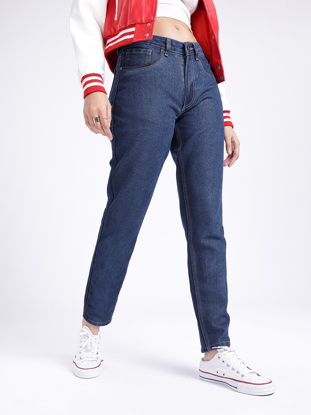 glitchez Women Mom Fit Jeans
