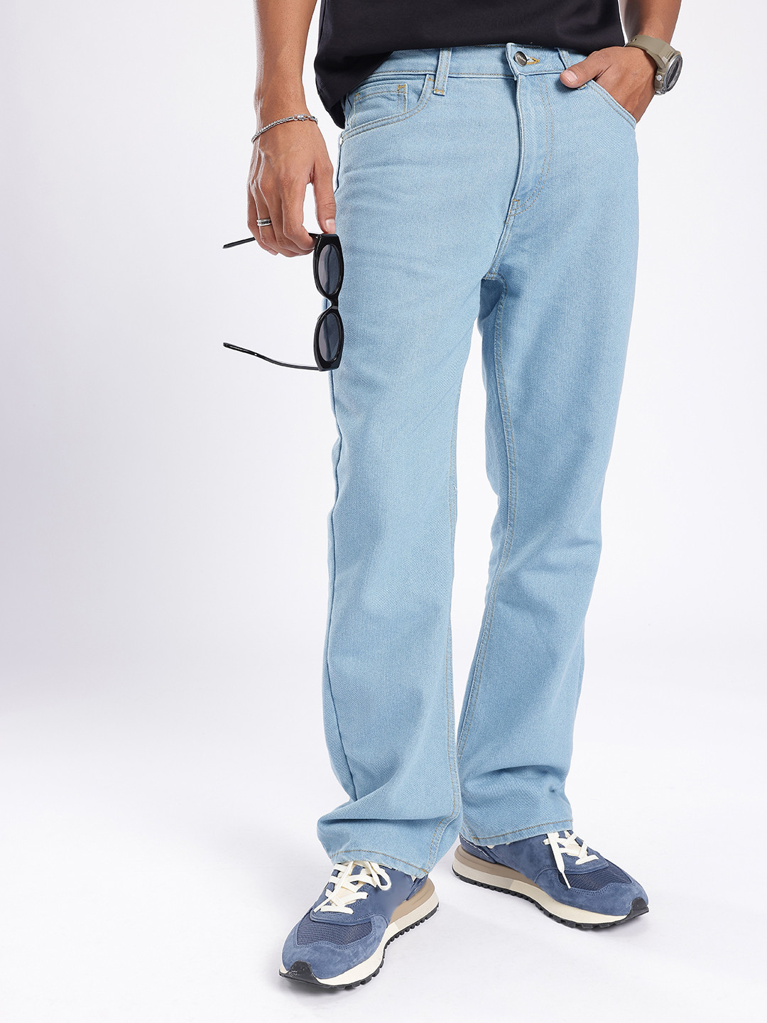 glitchez Men Unfading Classic Bootcut Jeans