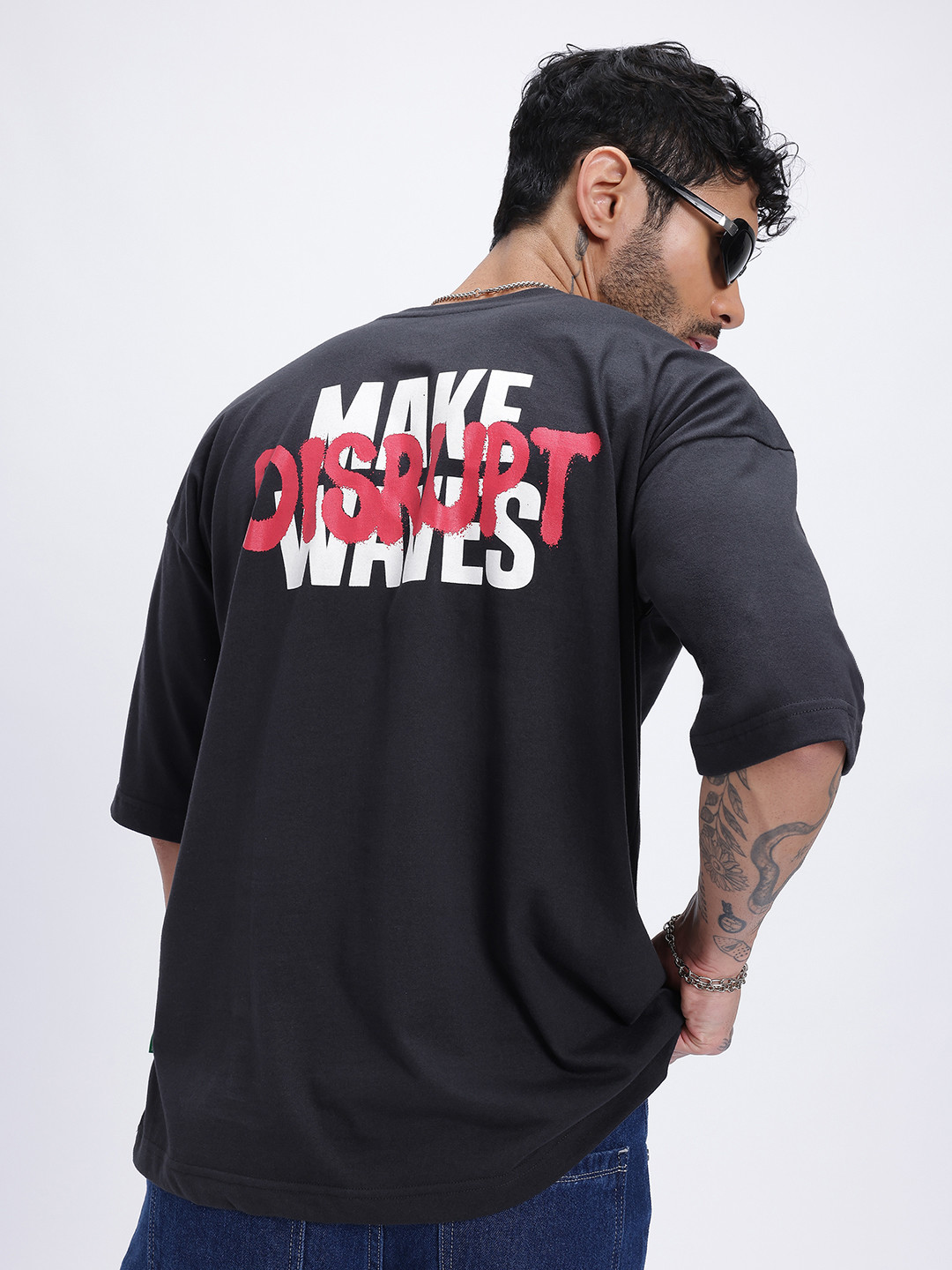 glitchez Comfort Basics Typography Relaxed Fit T-shirt