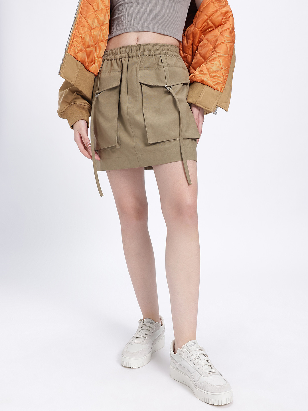 glitchez Pockets Mini A-Line Skirt