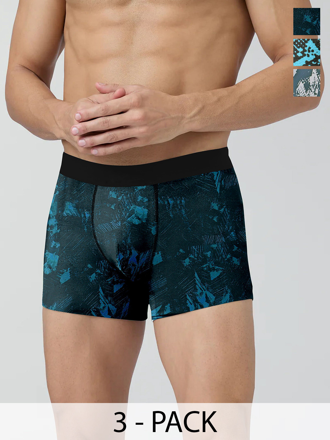 DEKLOOK Pack Of 3 Printed Short Trunks UW_A2_1204_Q3_S