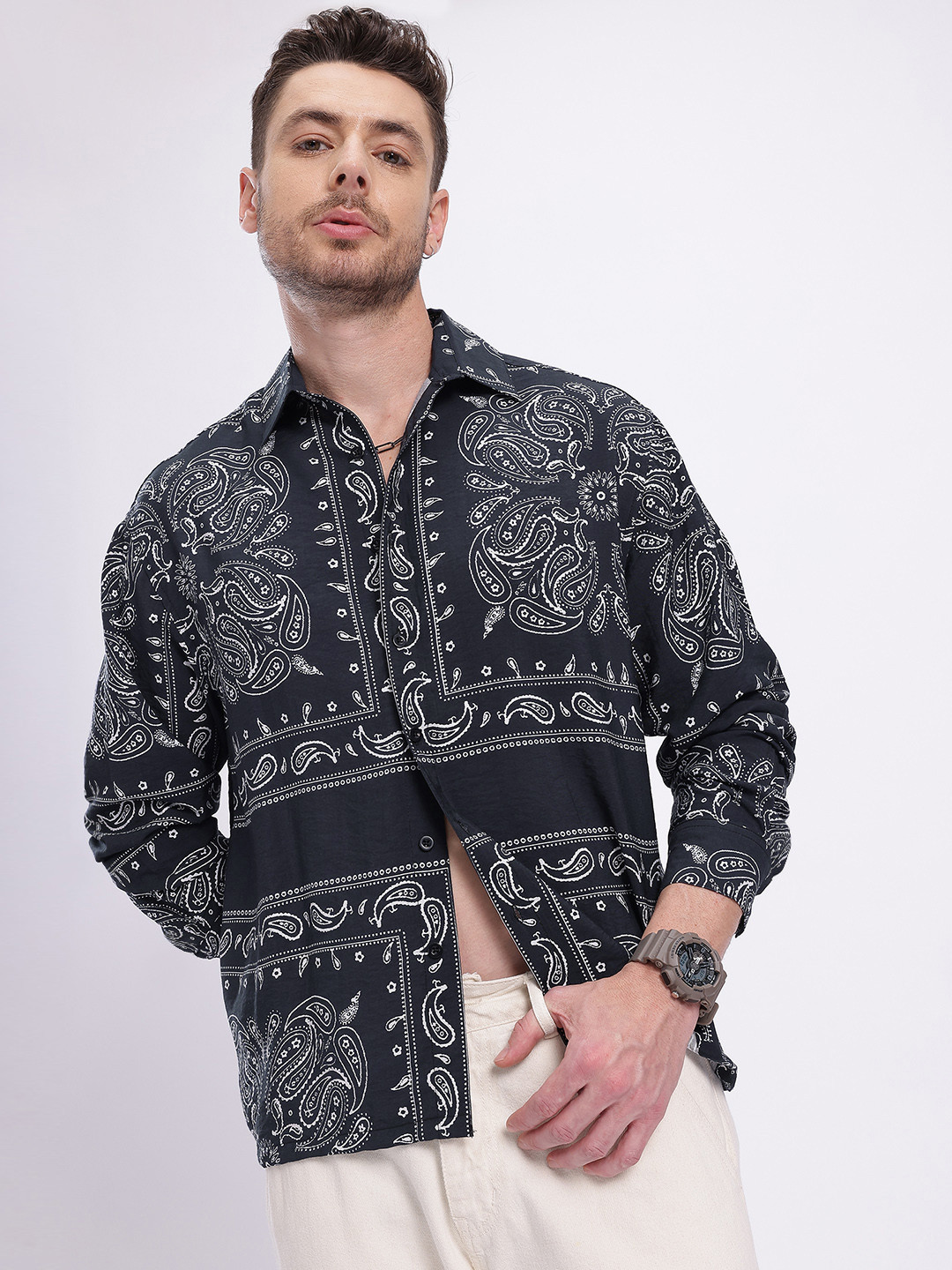 glitchez Ethnic Prints Relaxed Fit Casual Shirt