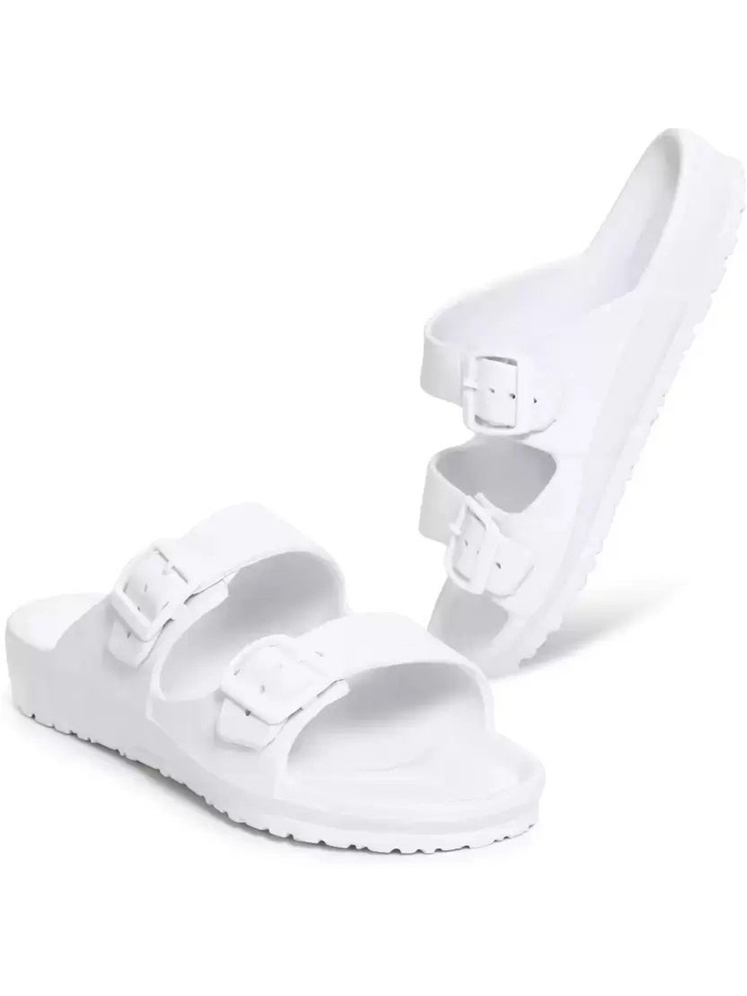 PENNEN Men Slider Flip Flops With Buckle Detailed