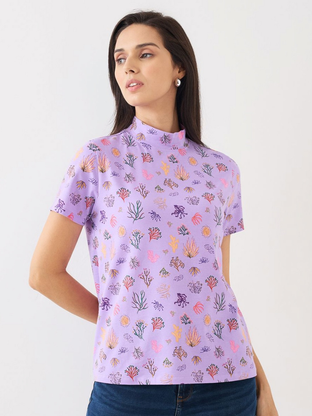 SPYKAR Women Conversational Print Cotton Top