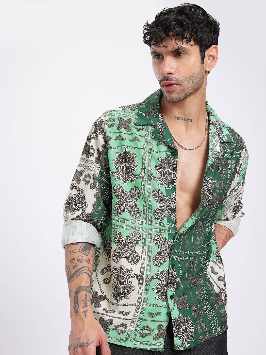 glitchez Boho Drift Printed Relaxed Shirt