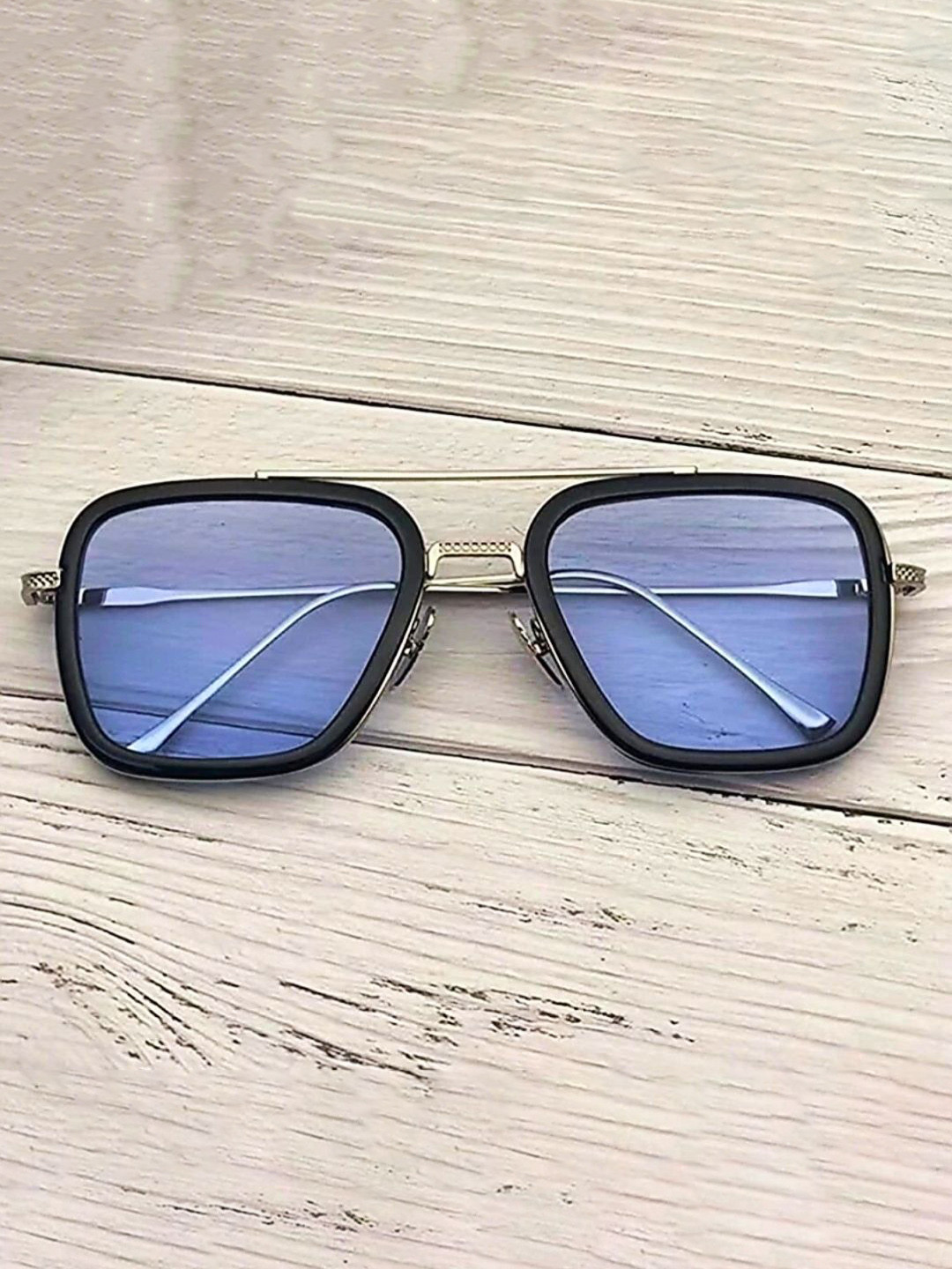 DEXENT COLLECTION Unisex Square Sunglasses with UV Protected Lens Tony Blue