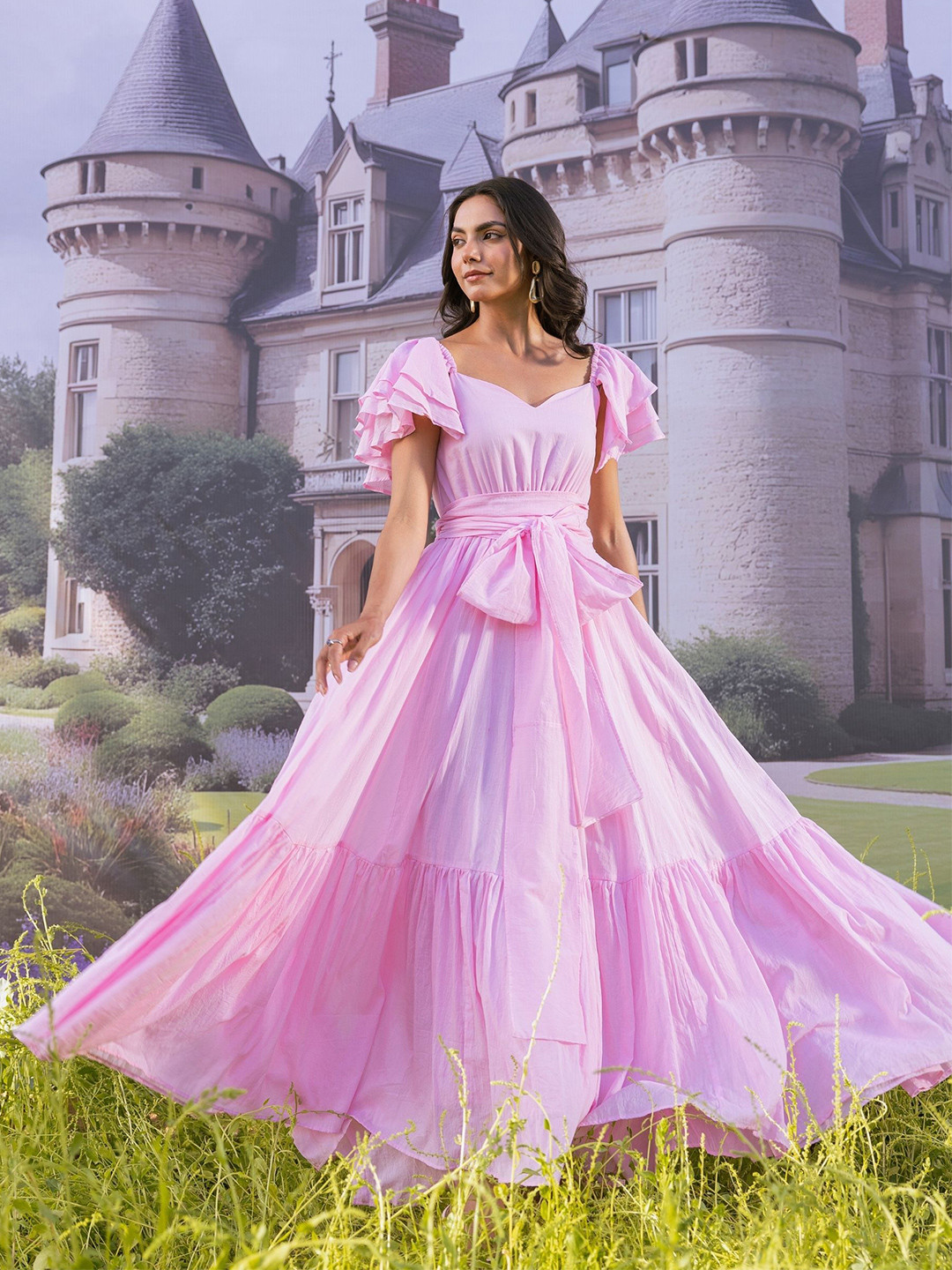 ASHEERA Summer In Dream Land Women Flared Sleeve Maxi Dress