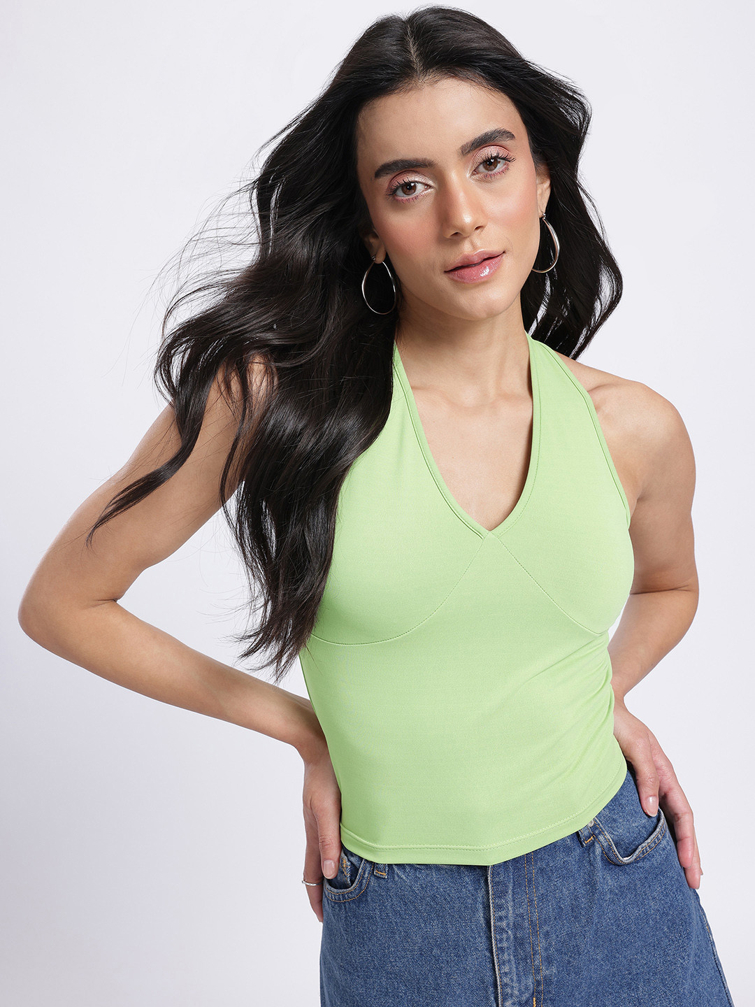 glitchez Fitted Sleeveless Top