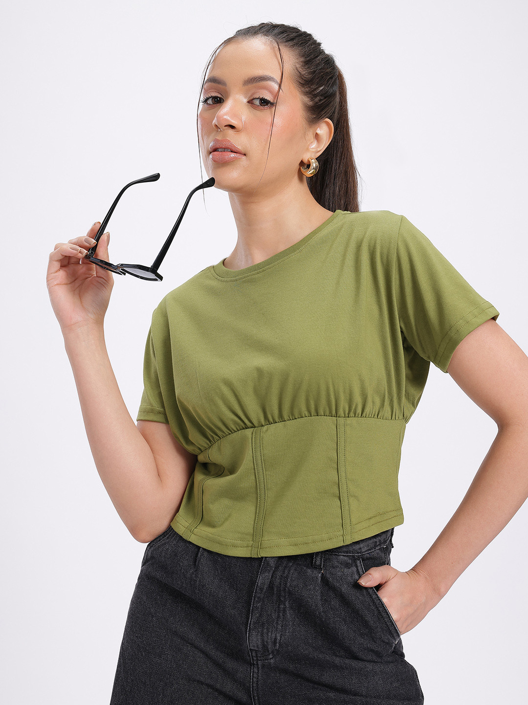 glitchez Corset Detail Empire Top