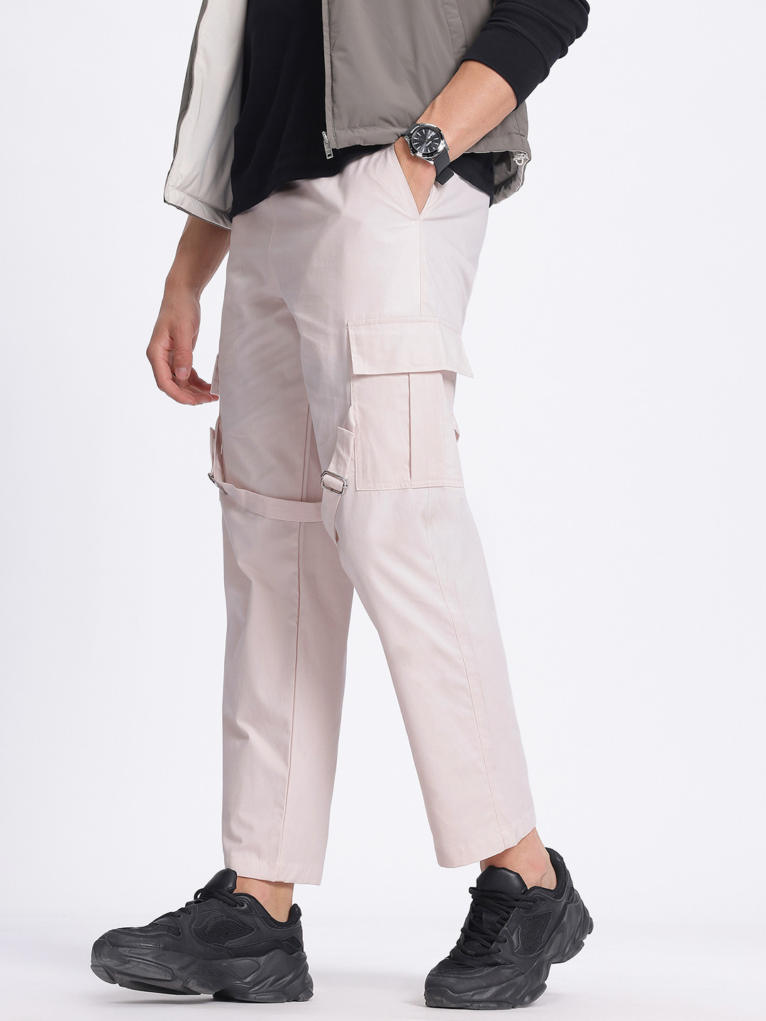 glitchez Utility Straight Cargo Style Trousers
