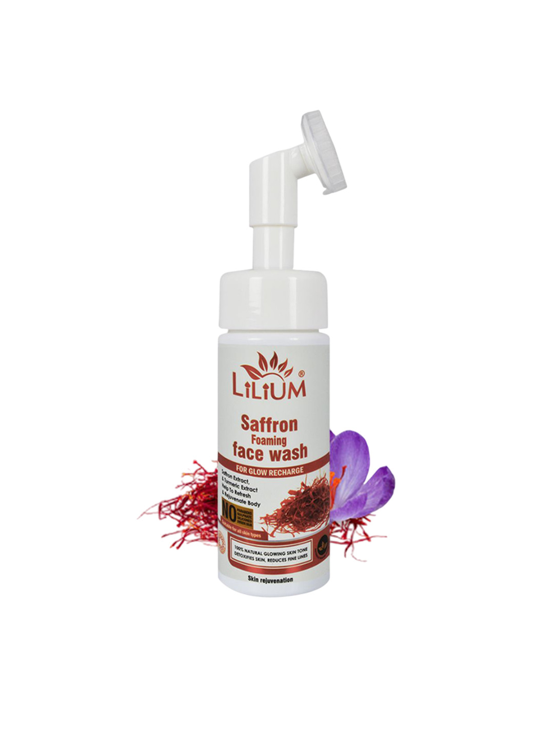 Lilium Saffron Foaming Face Wash For Radiant & Clear Skin - 150 ml