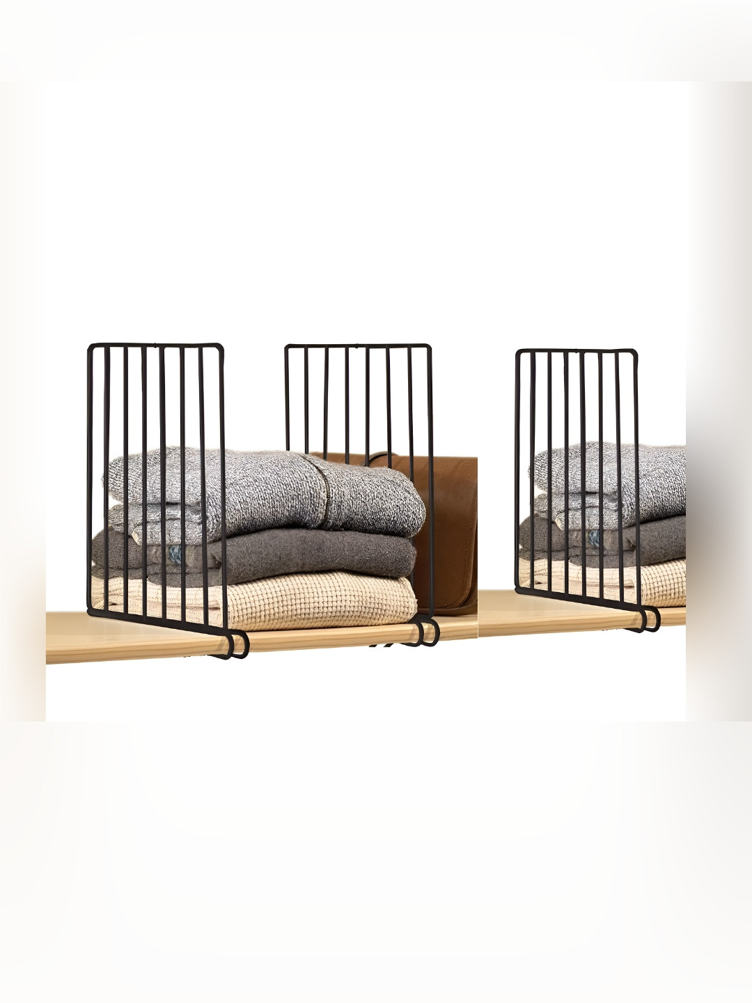 Go Hooked Pack of 3 Wardrobe Shelf Divider Cloth Organizer