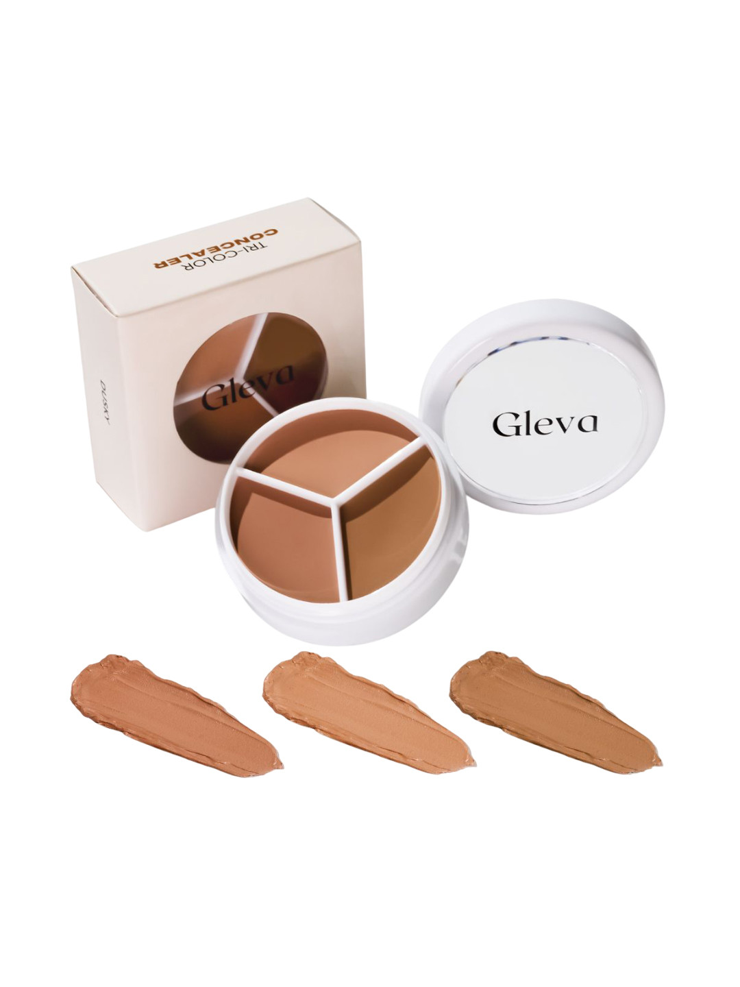 Gleva Tri-Color Waterproof & Long Lasting Concealer - Dusky