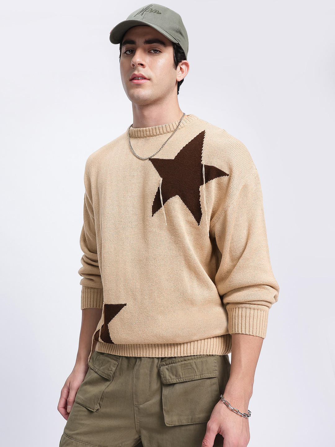 glitchez Thread Detail Self Design pullover