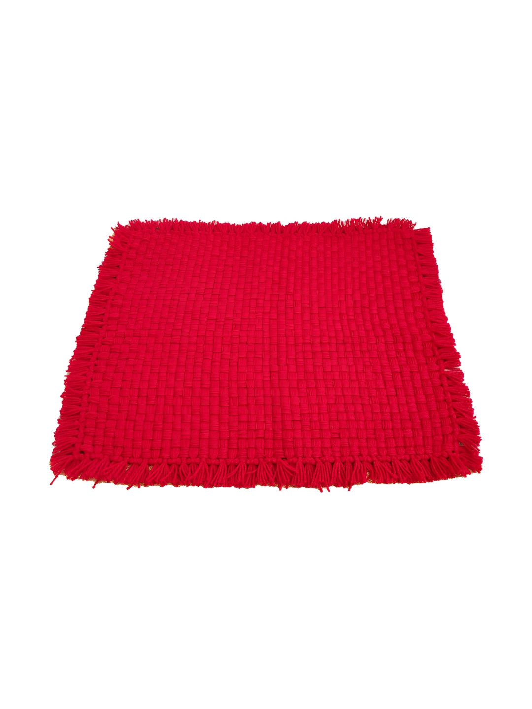 Jaipur Woollen Handicraft Red Handmade Prayer Mat