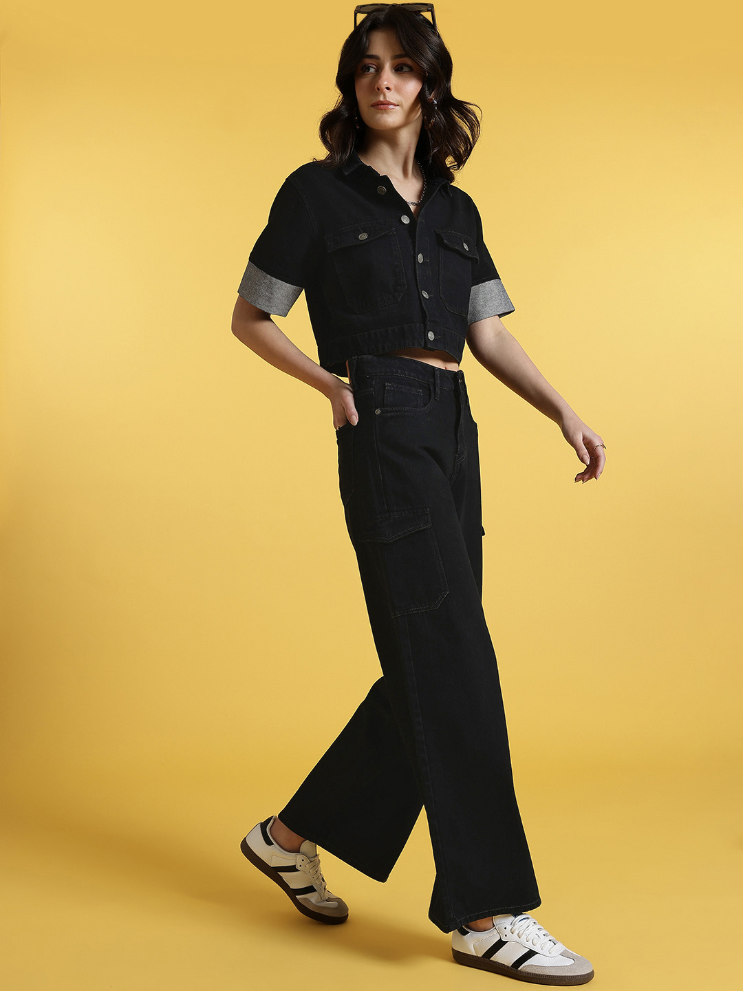 glitchez Denim Driven Baggy Fit Co-Ords