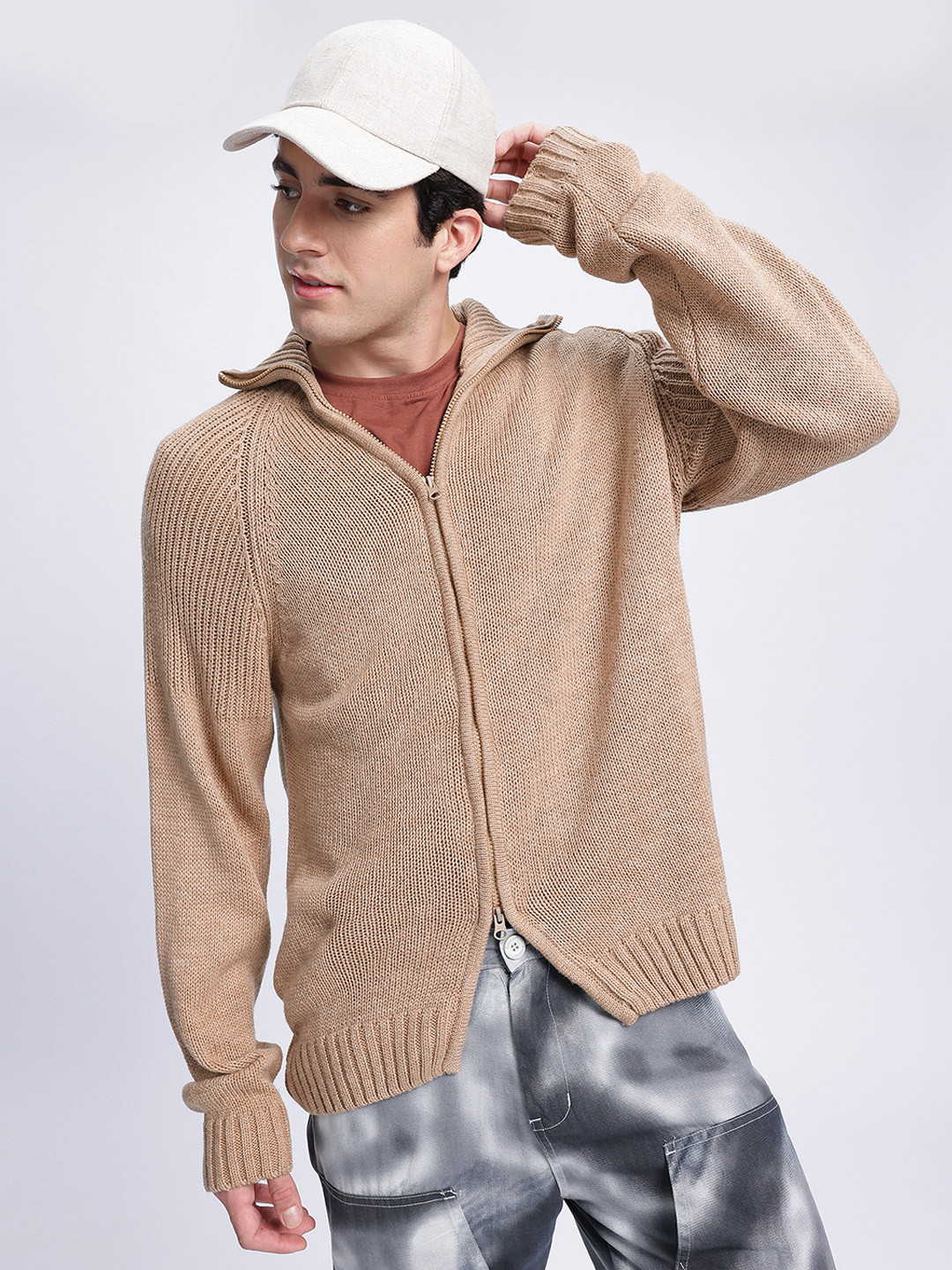 glitchez Raglan Sleeves Cardigan