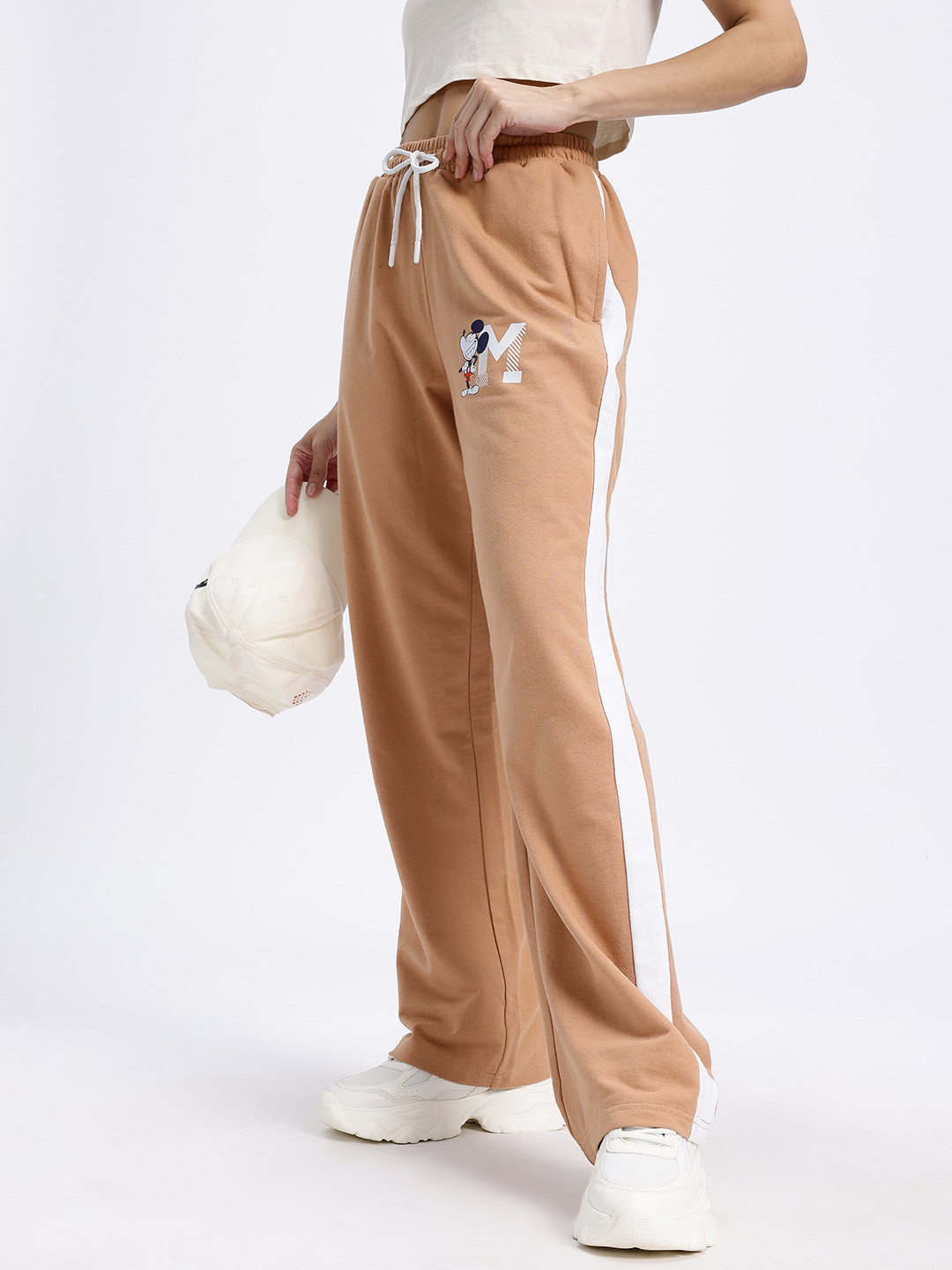 Disney by Glitchez Women Mickey Mouse Relaxed Fit Track Pants