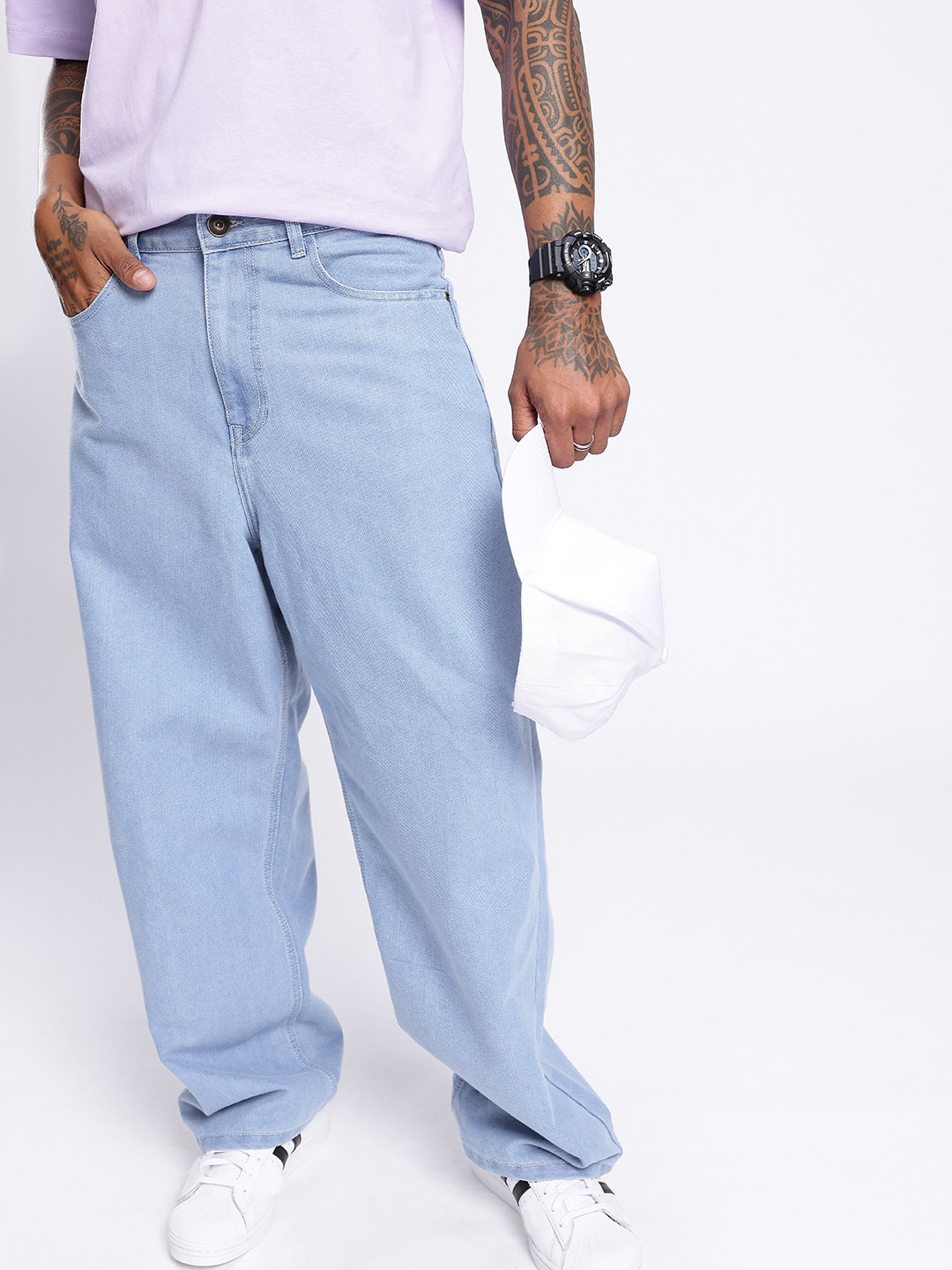glitchez Men Baggy Loose Fit Jeans