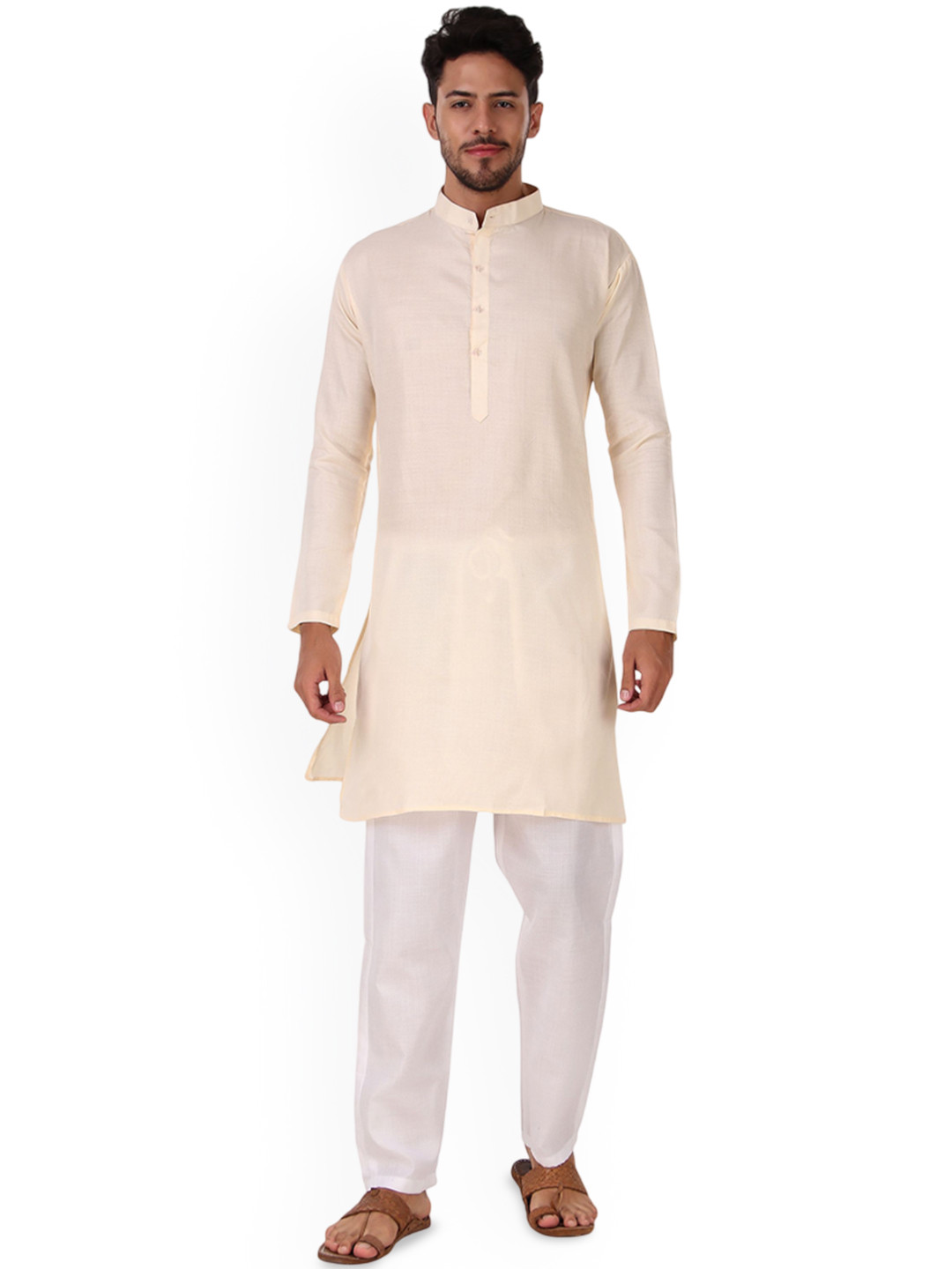 PREEN Men Solid Regular Straight Kurta Sets