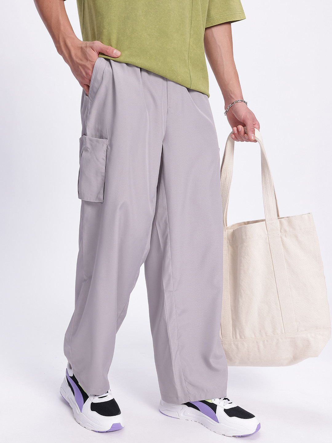 glitchez Men Tailored Cargo Trousers