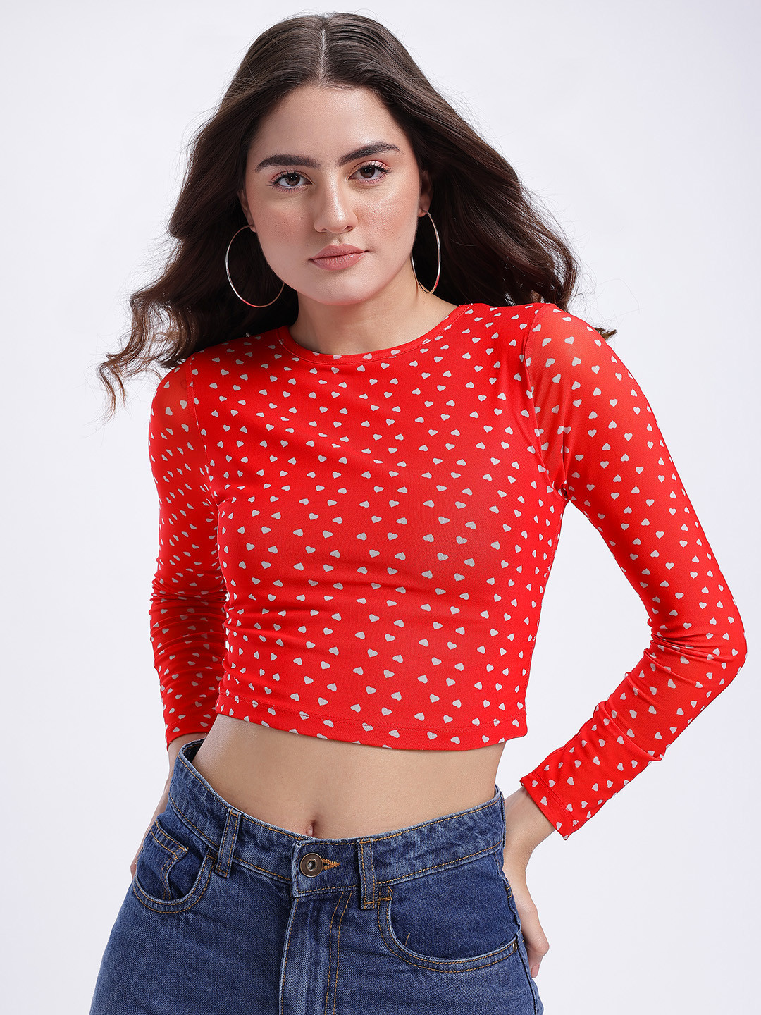 glitchez Conversation Printed Fitted Top