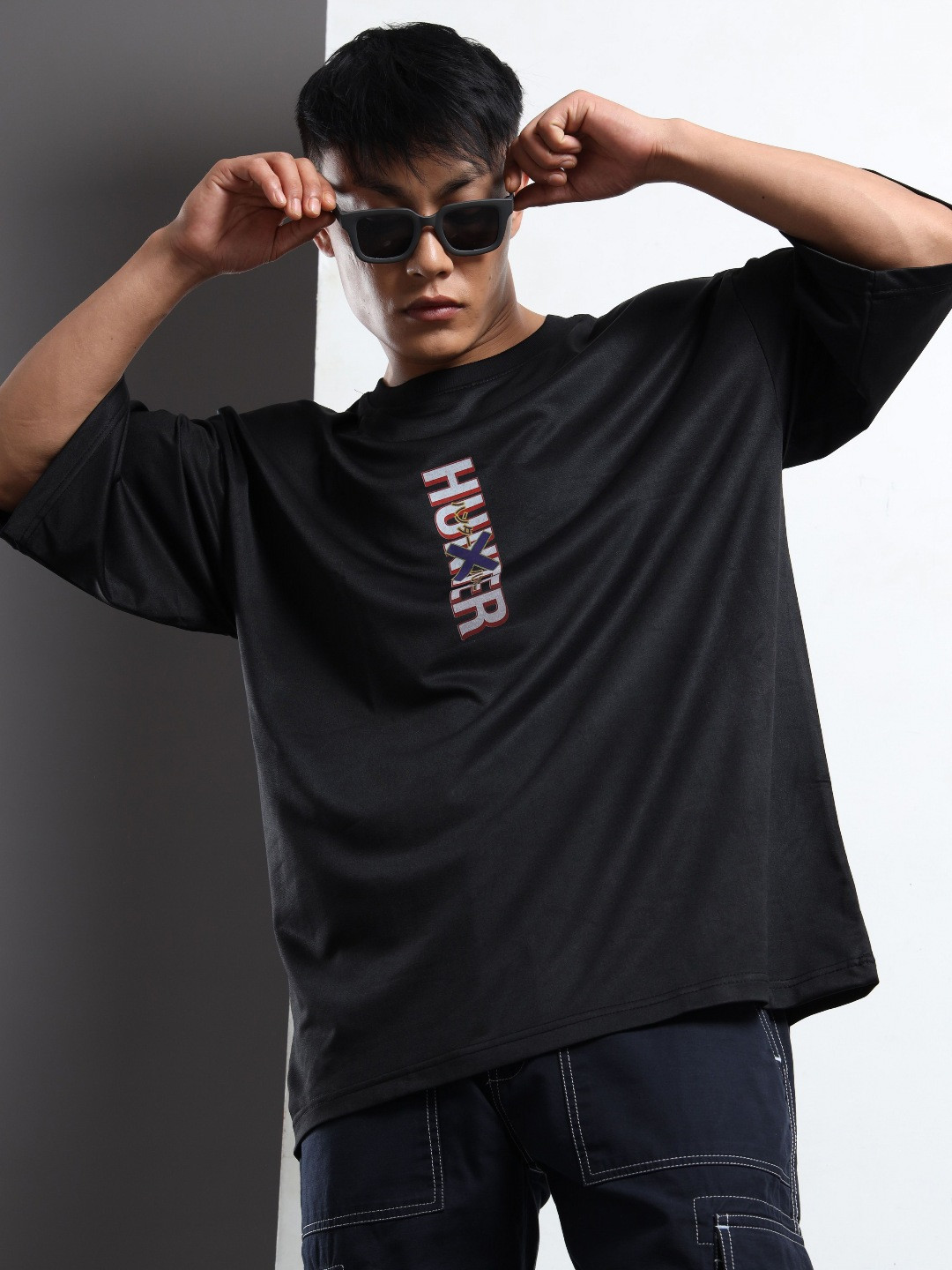 Hunter X Hunter Typography Printed Oversized Cotton T-shirt